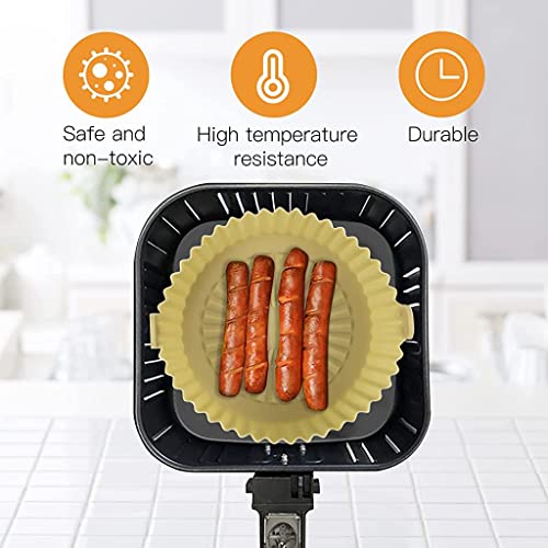 HASTHIP® Air Fryer Reusable Silicone Pot, Air Fryer Pot with Ear Handles, Air Fryer Accessories, Easy to Clean, 6.5 in, Air Fryer Silicone Liner Wave Stripe Texture for Even Heat HASTHIP® Air Fryer Reusable Silicone Pot, Air Fryer Pot with Ear Handles, Air Fryer Accessories, Easy to Clean, 6.5 in, Air Fryer Silicone Liner Wave Stripe Texture for Even Heat